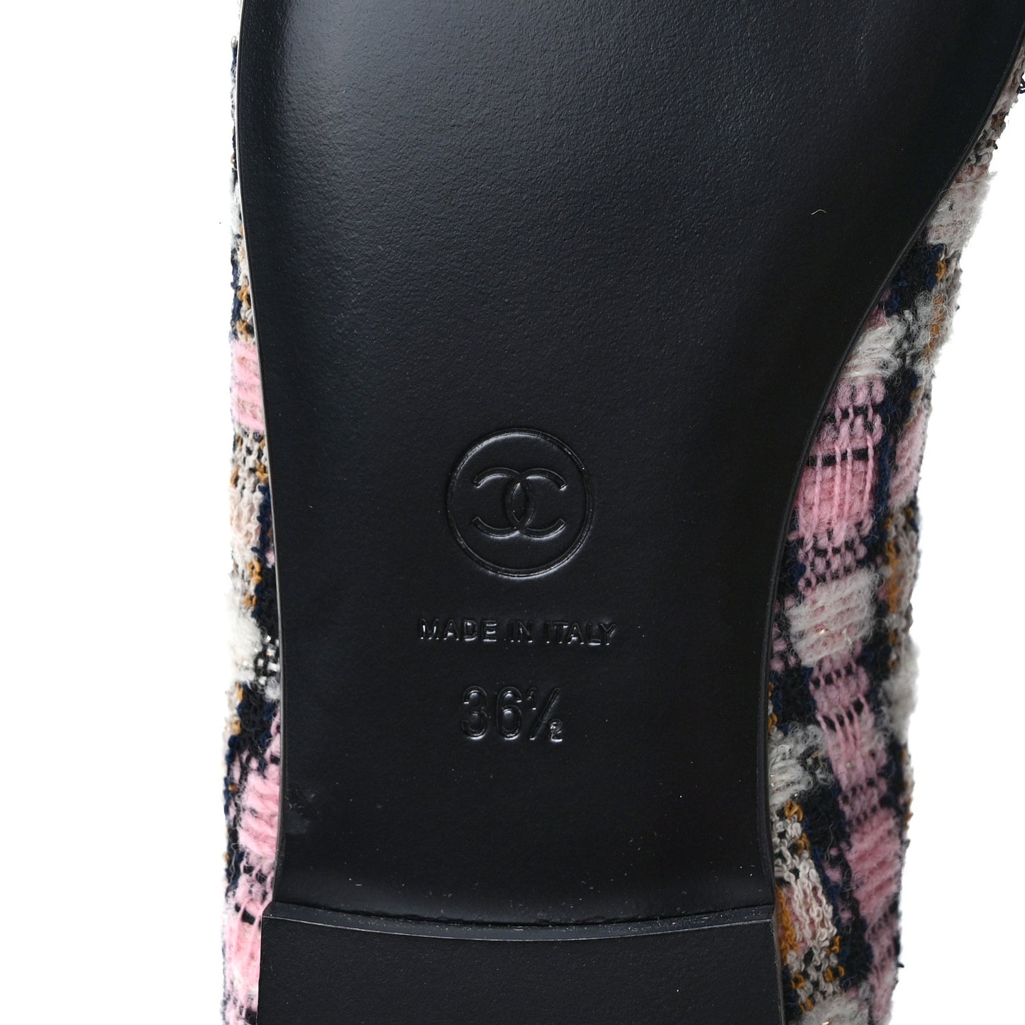 Wool Cotton Tweed Corduroy Cap Toe Ballerina Flats 36 Multicolor Black