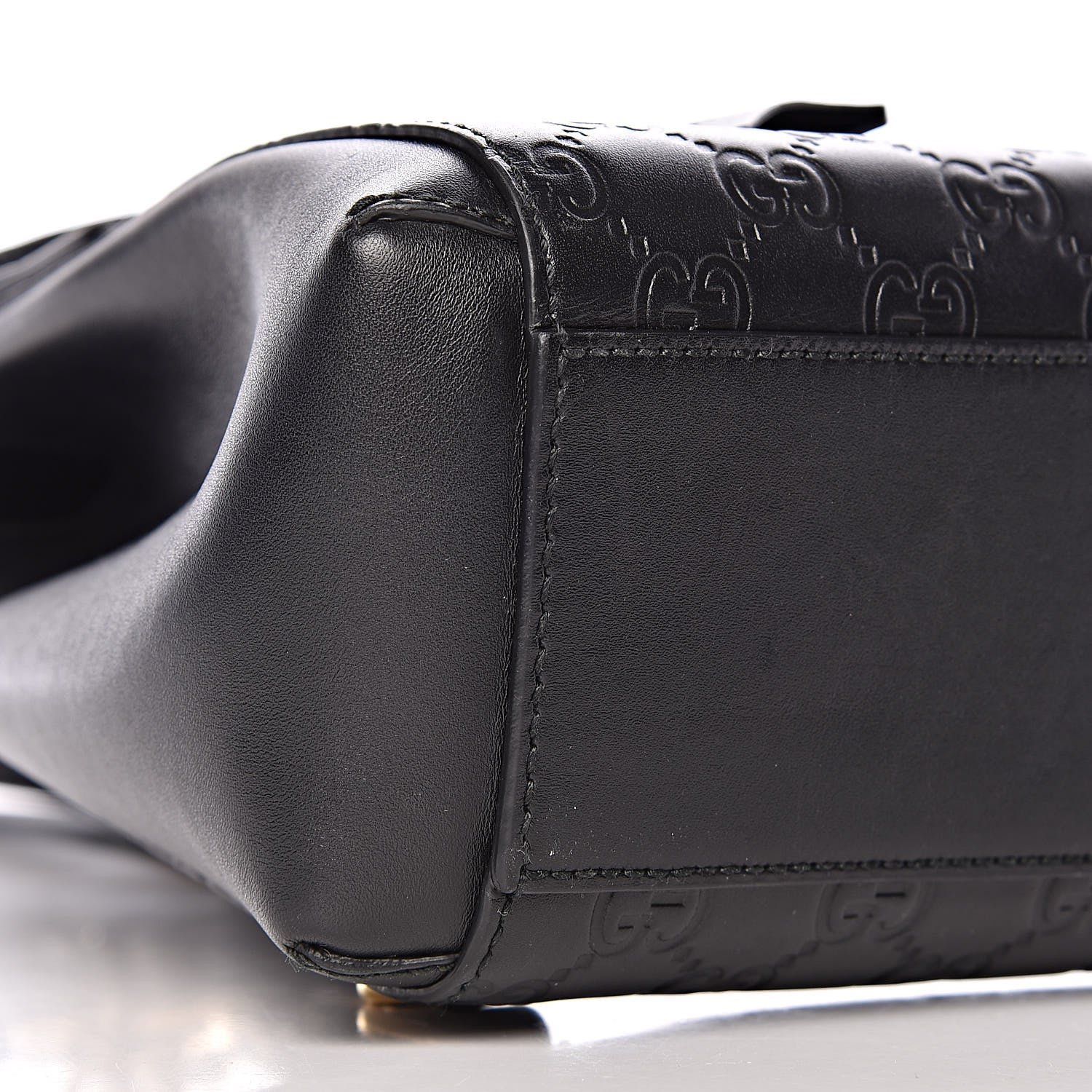 Gucci Guccissima Signature Padlock Backpack Black 8 of 9