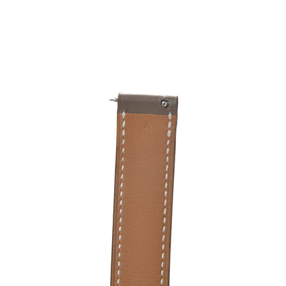 Hermes Swift Heure H Hour Watch PM Double Tour Strap Etoupe 5 of 6