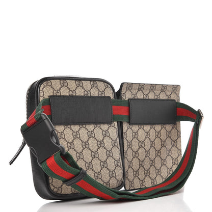 Gucci GG Supreme Monogram Web Belt Bag Black 3 of 8