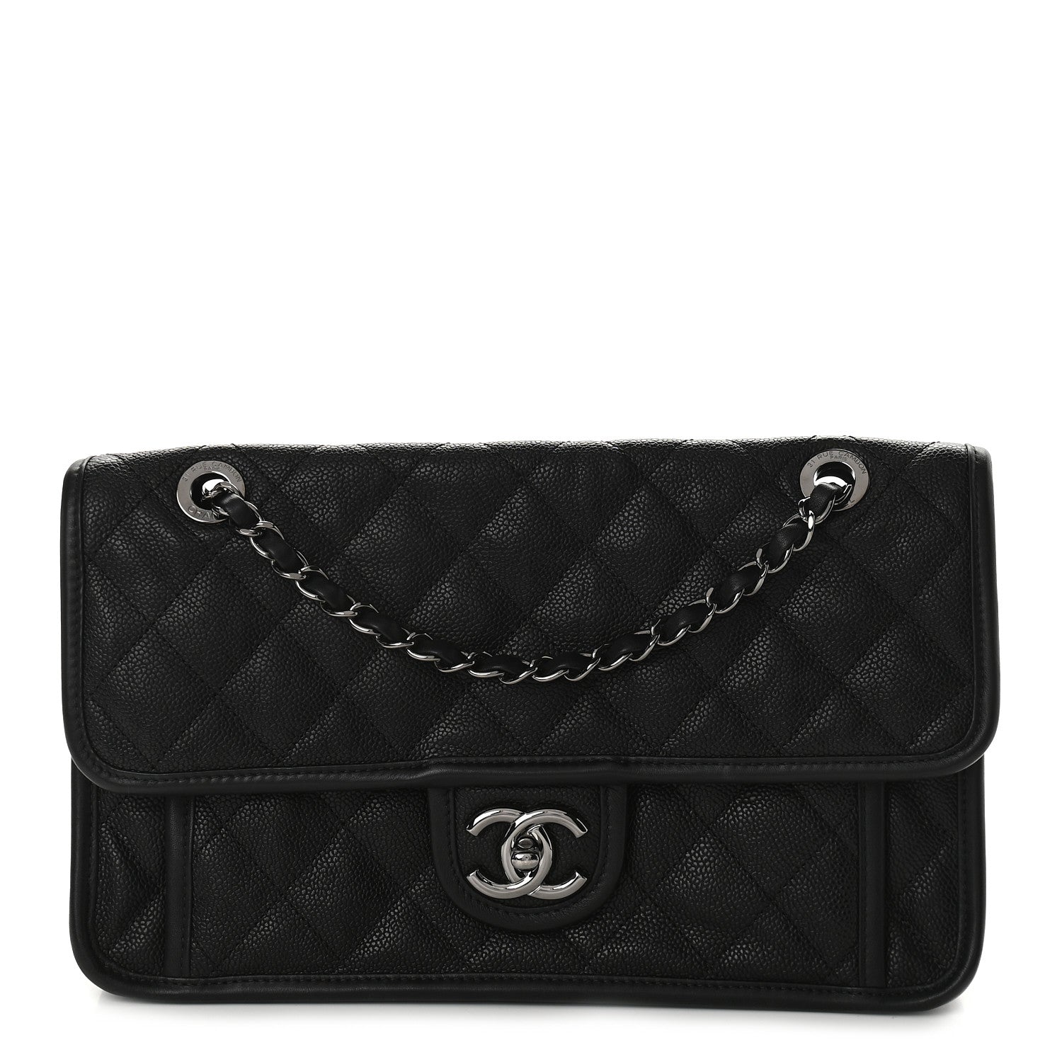 Chanel Caviar Quilted Medium French Riviera Flap Black 1 of 8