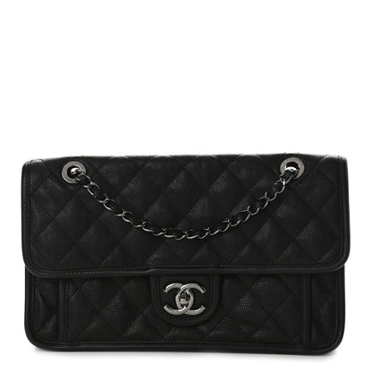 Chanel Caviar Quilted Medium French Riviera Flap Black 1 of 8