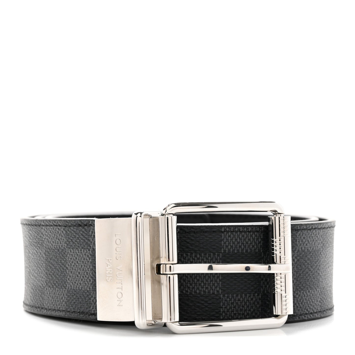 Damier Graphite Calfskin Belt 85 34 Black