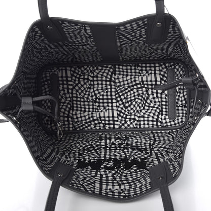 MCM Visetos Medium Liz Reversible Shopper Tote Phantom Grey 10 of 17
