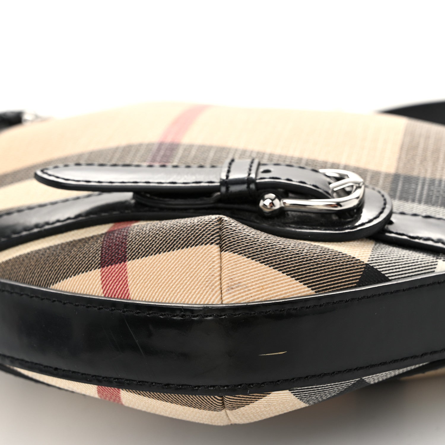 Burberry Supernova Check Buckle Hobo Black 10 of 10