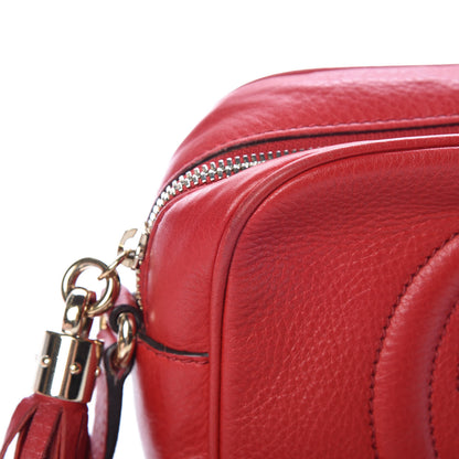 Gucci Pebbled Calfskin Small Soho Disco Bag Tabasco Red 14 of 18