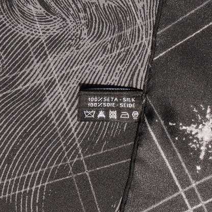 Chanel Silk Lion CC Scarf Black 5 of 10