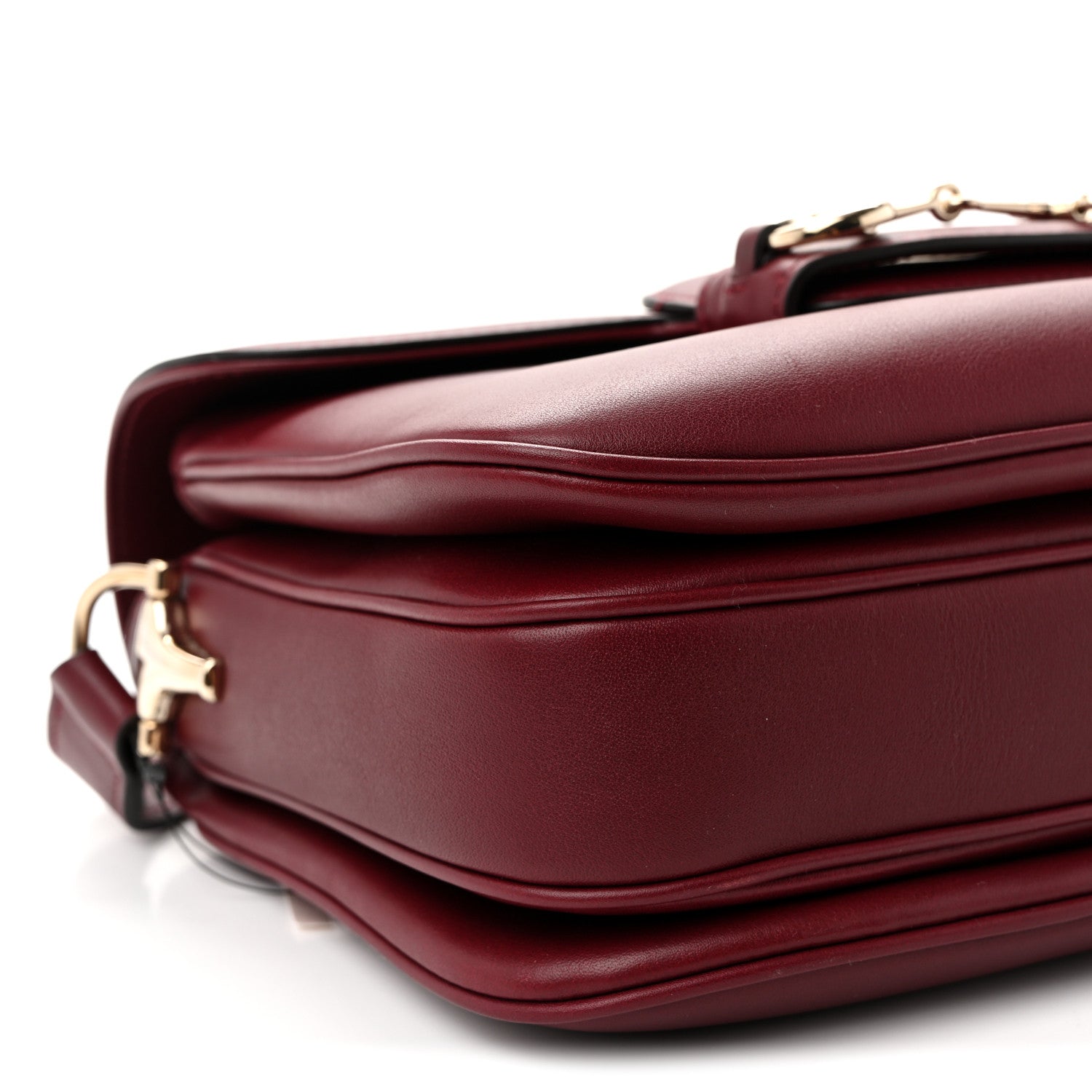 Gucci Arabella Calfskin Horsebit 1955 Soft Medium Shoulder Bag Rosso Ancora 8 of 9