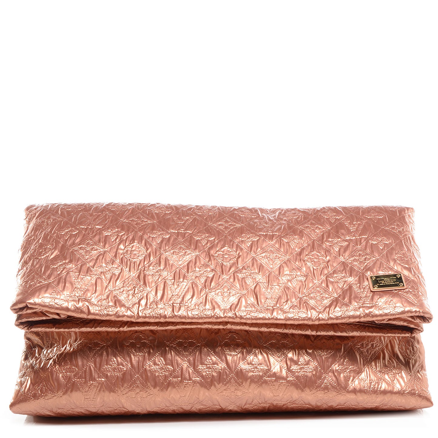 Jacquard Quilted Monogram Limelight Clutch GM Rose Gold