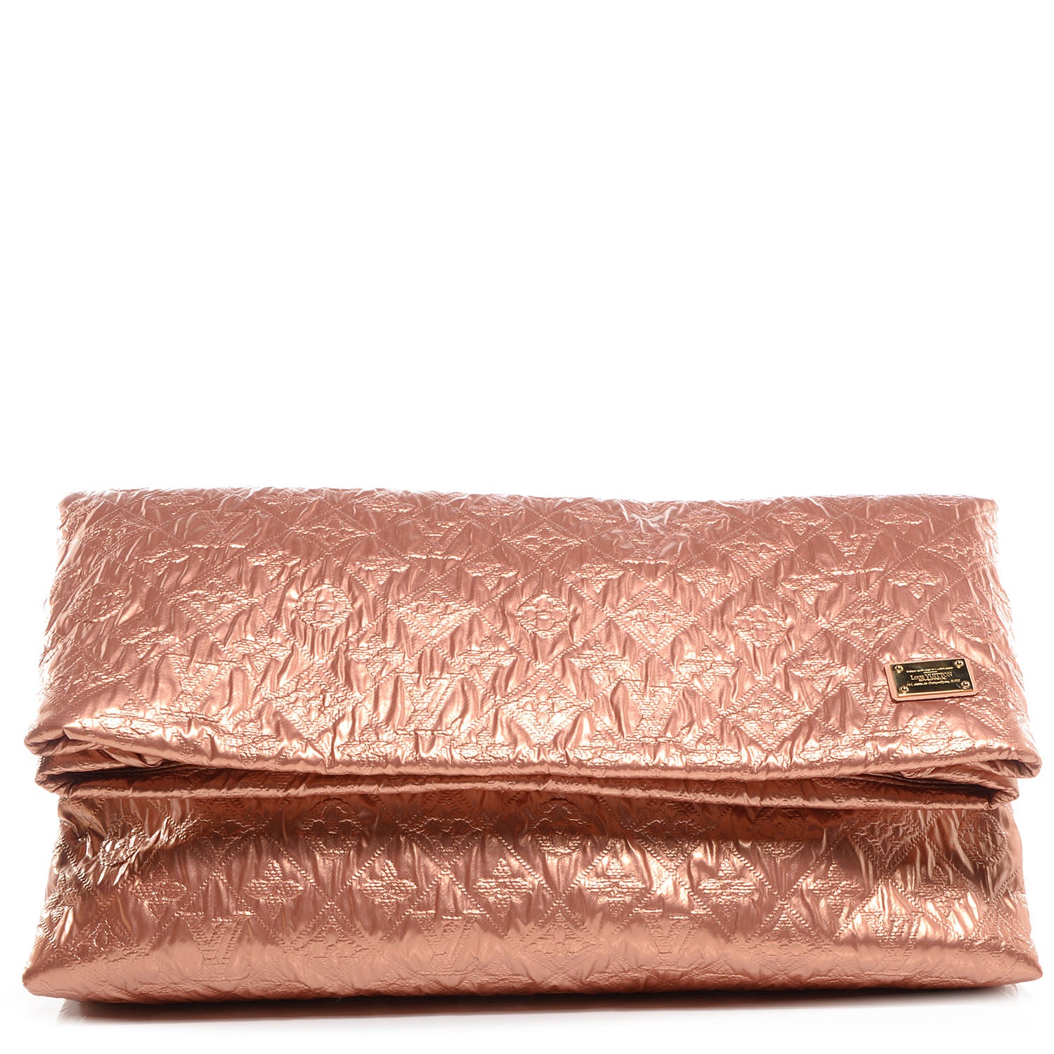 Louis Vuitton Jacquard Quilted Monogram Limelight Clutch GM Rose Gold 1 of 7