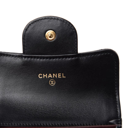 Chanel Crumpled Calfskin Chevron Quilted Reissue Card Holder Black 6 of 9