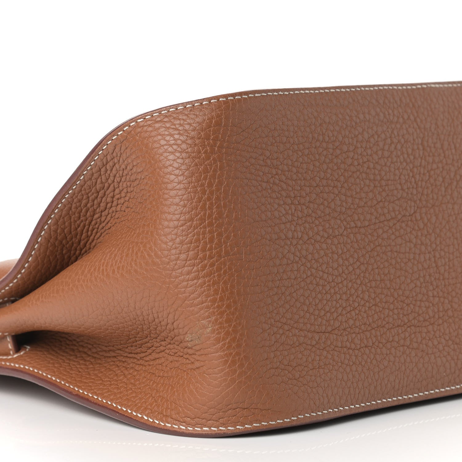 Hermes Taurillon Clemence Bi-Color Jypsiere 31 Gold Rouge Casaque 8 of 13