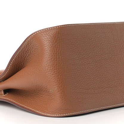 Hermes Taurillon Clemence Bi-Color Jypsiere 31 Gold Rouge Casaque 8 of 13