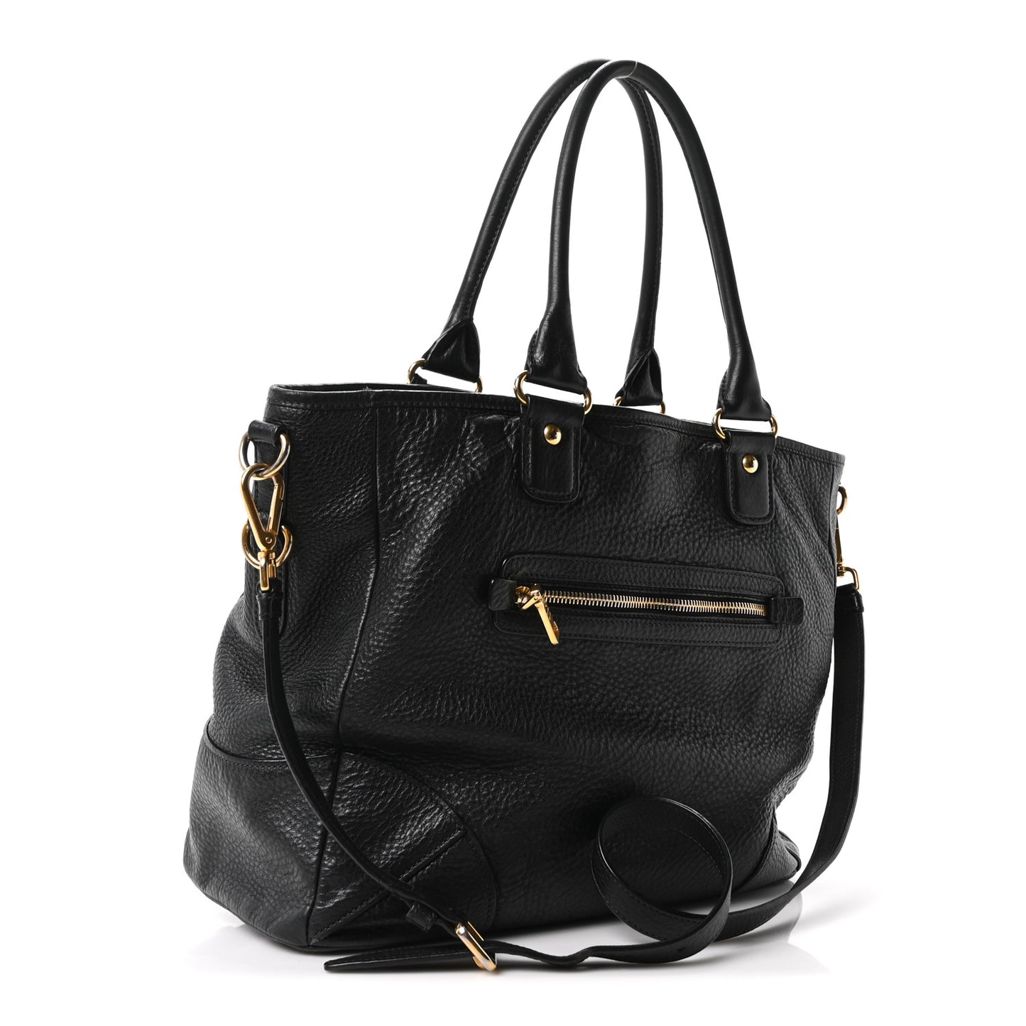 Vitello Daino Tote Black