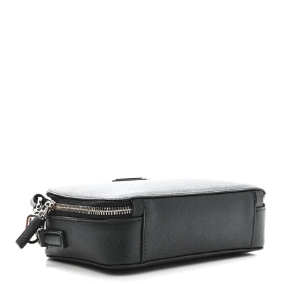 Prada Saffiano Travel Small Brique Crossbody Bag Black 4 of 9