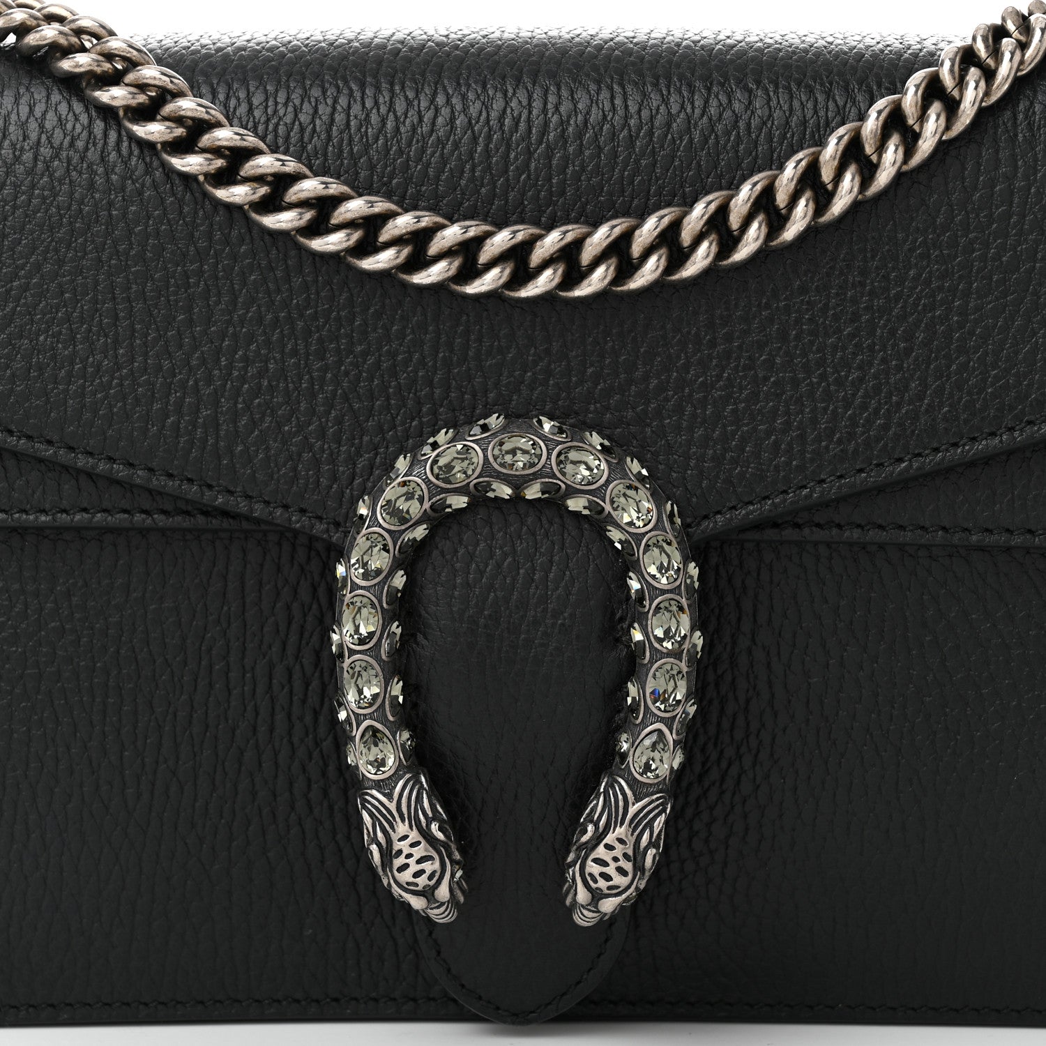 Gucci Pebbled Calfskin Small Dionysus Shoulder Bag Black 8 of 10