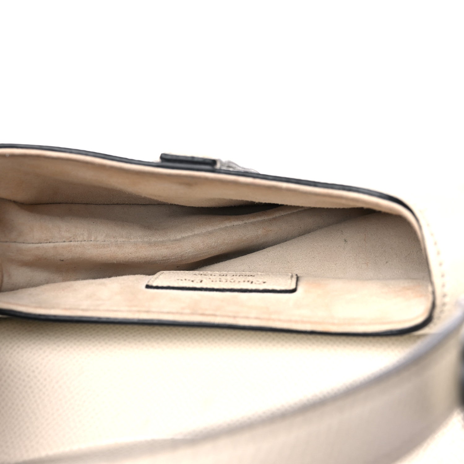 Christian Dior Grained Calfskin Mini Saddle Bag White 5 of 14