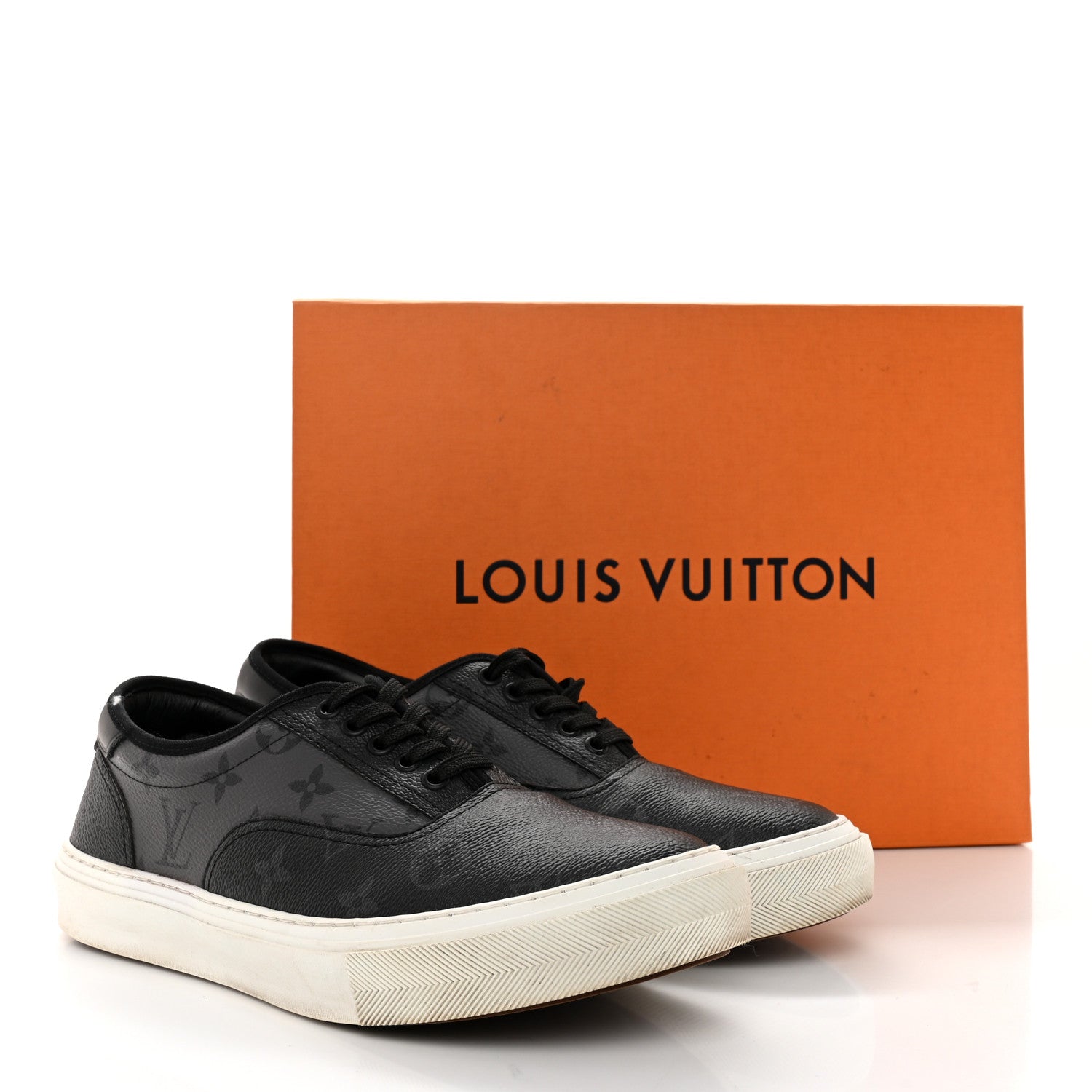 Louis Vuitton Monogram Eclipse Mens Trocadero Richelieu Sneakers 8 9 of 9