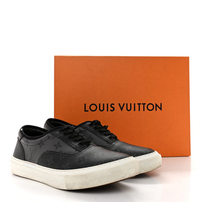 Louis Vuitton Monogram Eclipse Mens Trocadero Richelieu Sneakers 8 9 of 9