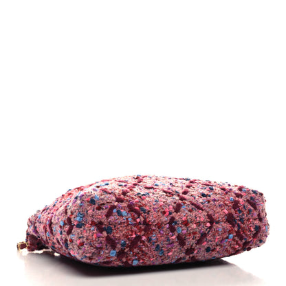 Chanel Tweed Quilted Chanel 22 Pink Burgundy 5 of 13