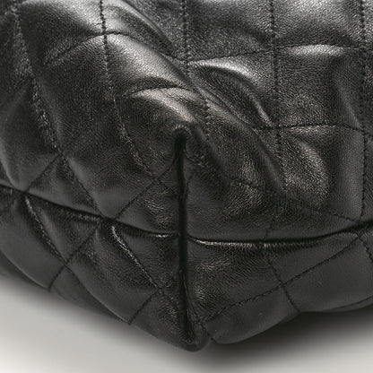 Saint Laurent Lambskin Quilted Maxi Icare Shopping Tote Black 9 of 9