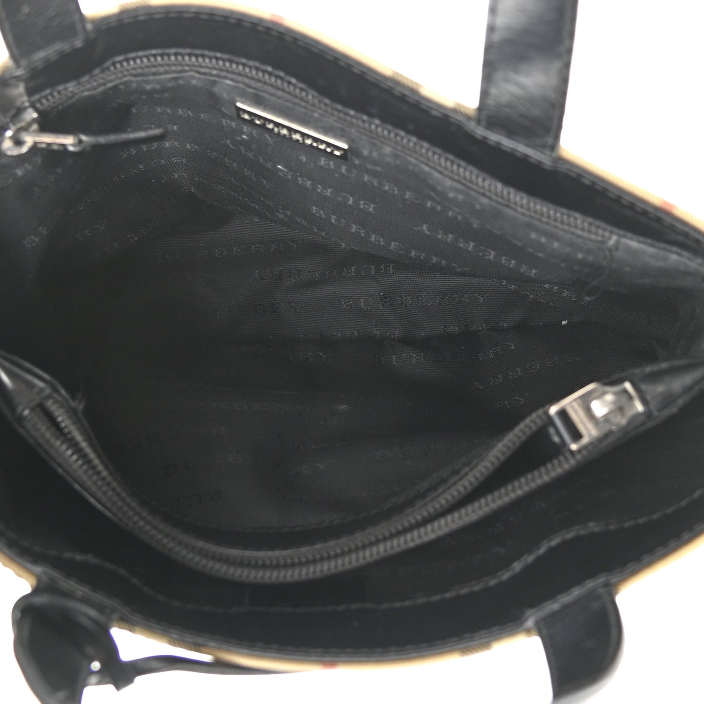 House Check Small Tote Black