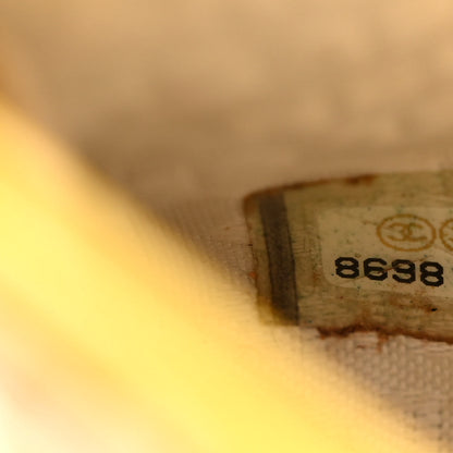 Chanel Patent Camellia Embossed Pochette Yellow 7 of 12