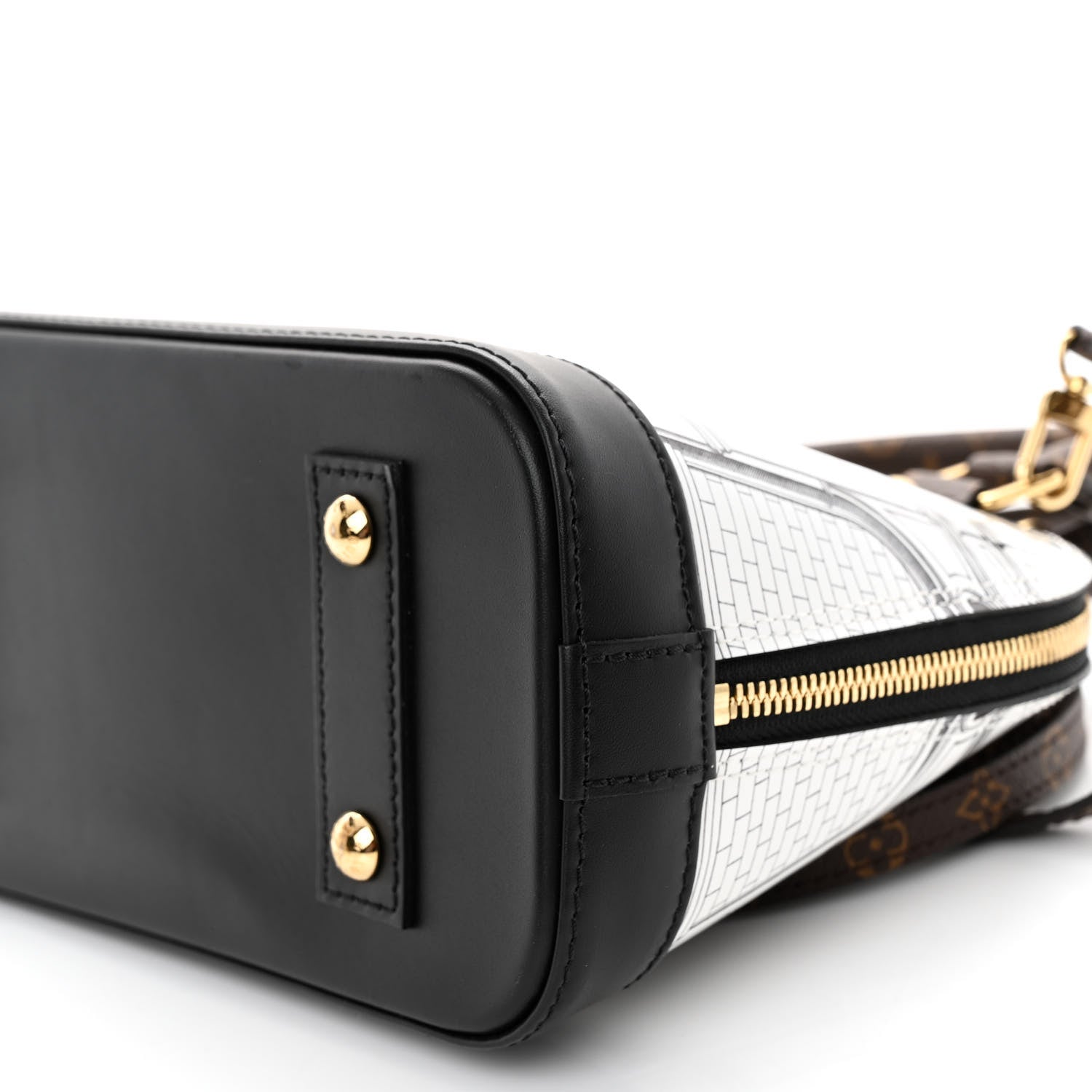 Louis Vuitton X FORNASETTI Calfskin Architettura Alma BB Black White 10 of 10