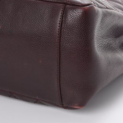 Chanel Caviar Quilted Grand Shopping Tote GST Dark Burgundy 21 of 21