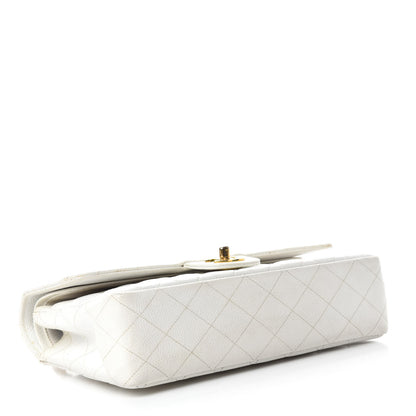 Chanel Caviar Quilted Medium Double Flap White 4 of 21