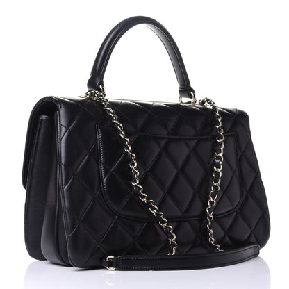 Chanel Lambskin Quilted Medium Trendy CC Flap Dual Handle Bag Black 2 of 3