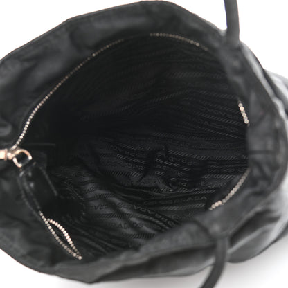 Prada Tessuto Nylon Soft Calf Tote Black 4 of 13