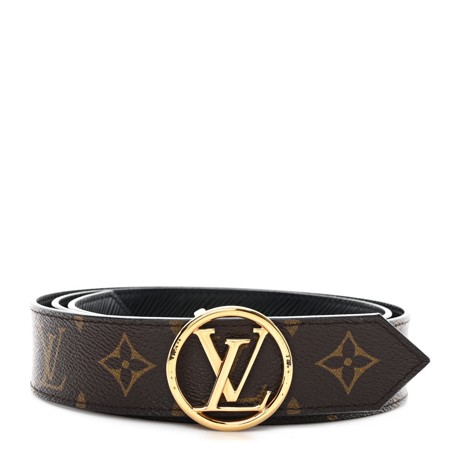 Louis Vuitton Monogram Epi 35mm LV Circle Reversible Belt 90 36 Black 1 of 4