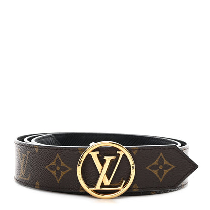 Louis Vuitton Monogram Epi 35mm LV Circle Reversible Belt 90 36 Black 1 of 4