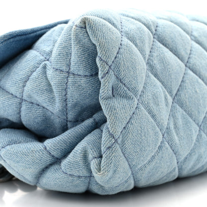 Stella McCartney Eco Denim Quilted Small Beckett Shoulder Bag Blue 8 of 11