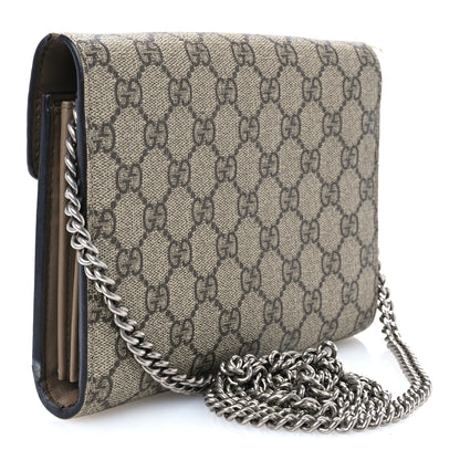 Gucci GG Supreme Monogram Mini Dionysus Chain Wallet Beige Taupe 2 of 10