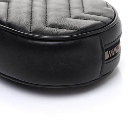 Gucci Calfskin Matelasse GG Marmont Belt Bag 95 38 Black 17 of 20