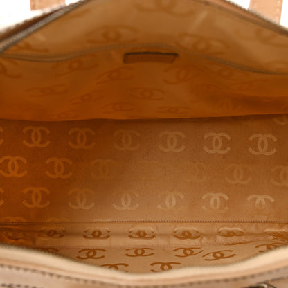 Chanel Calfskin Wild Stitch Duffel Bag Beige 5 of 15