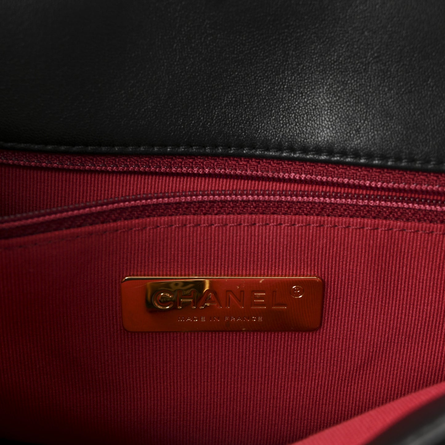 Lambskin Quilted Large Chanel 19 Flap Black