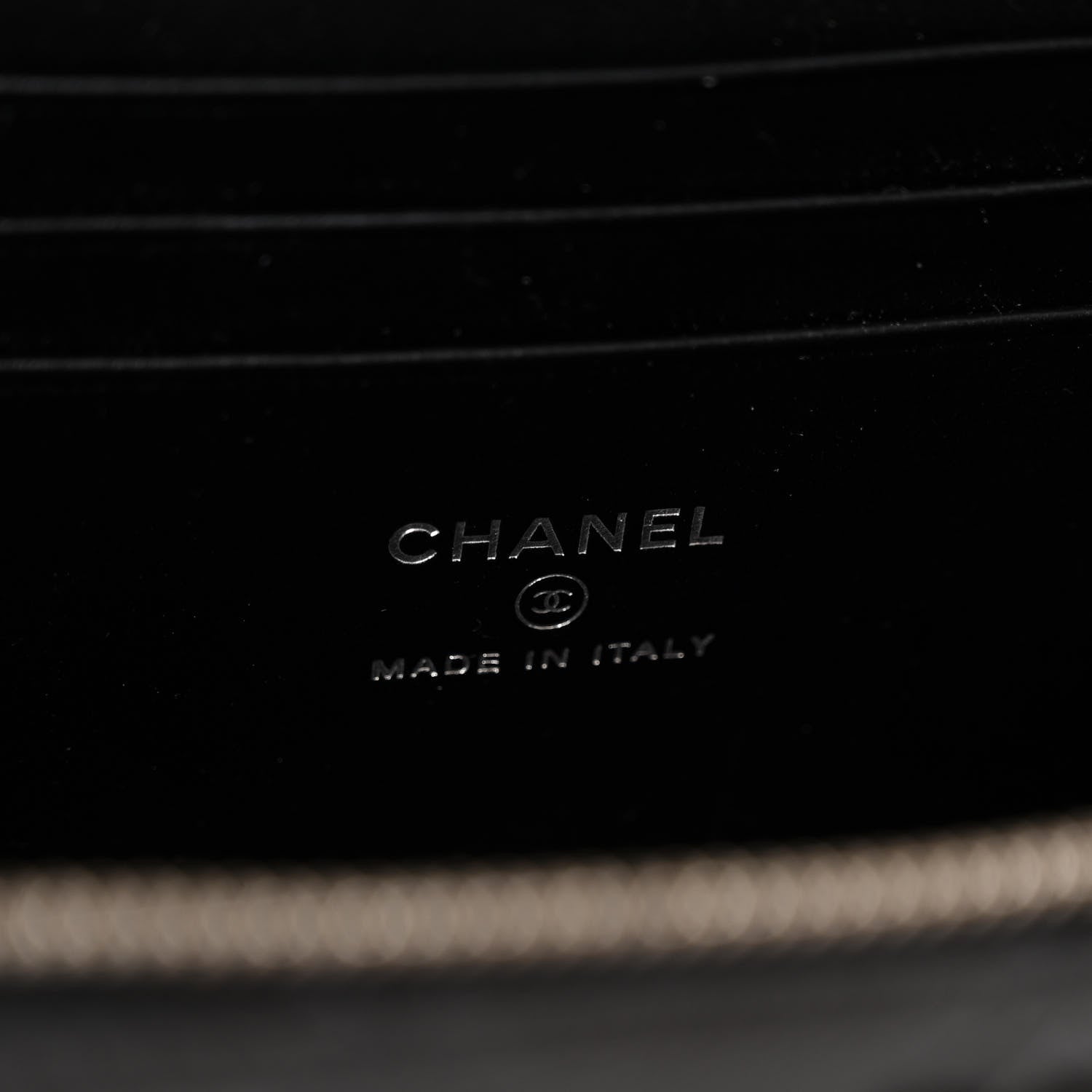 Chanel Shiny Crumpled Calfskin Crystal Quilted Precious Handle Vanity Case With Chain Black 6 of 11