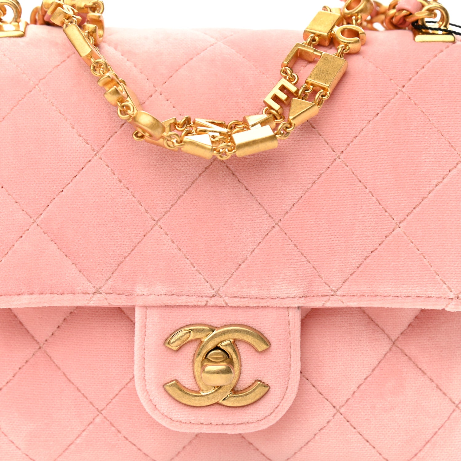 Chanel Velvet Enamel Mini Flap Light Pink 8 of 11