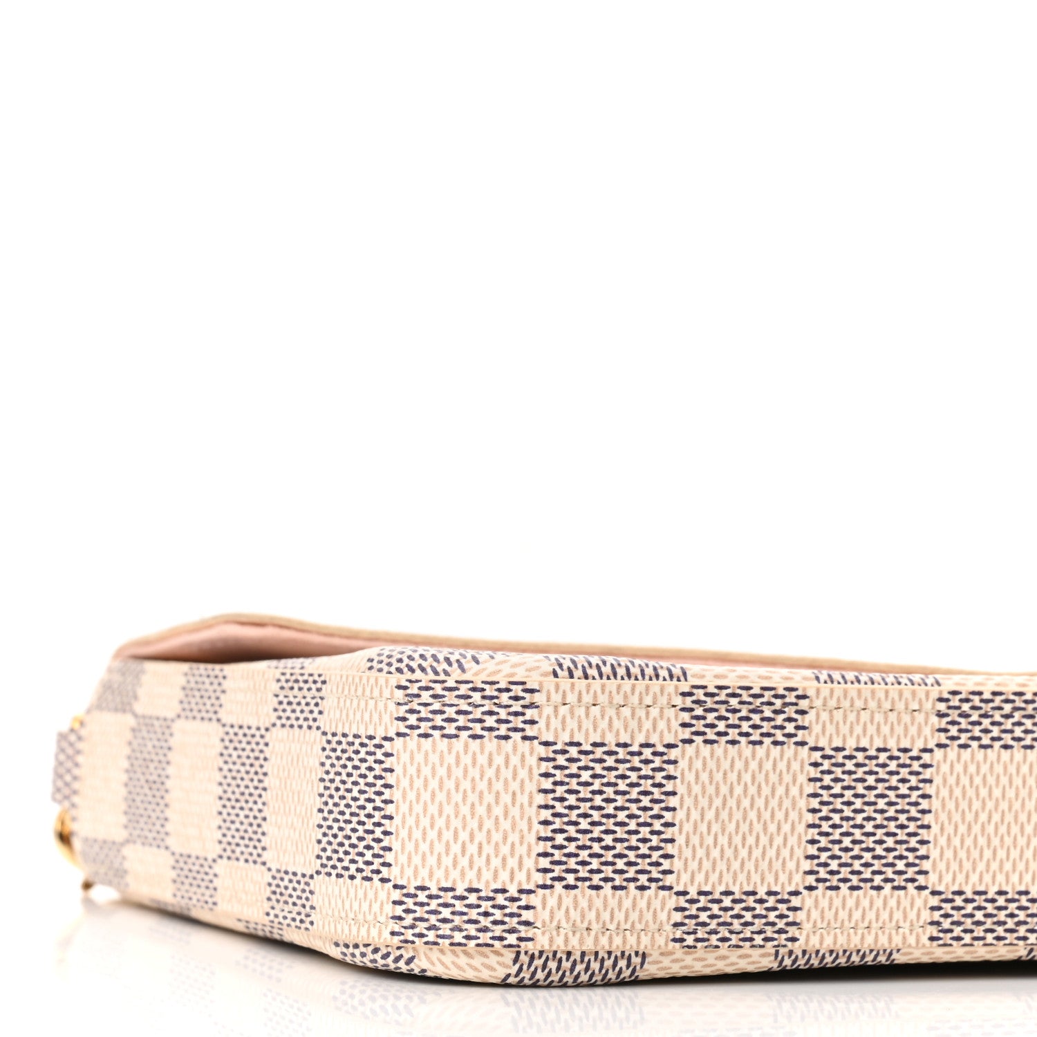 Louis Vuitton Damier Azur Pochette Felicie Chain Wallet Rose Ballerine 9 of 11