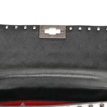 Valentino Garavani Metallic Lambskin Medium Star Rockstud Spike Shoulder Bag Silver 12 of 17