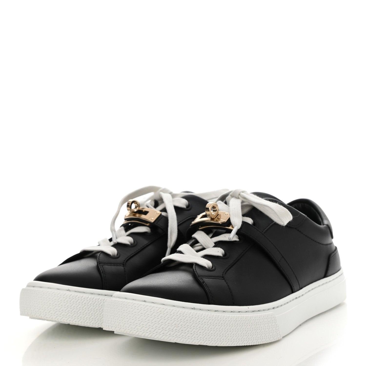Hermes Calfskin Day Sneakers 38.5 Black 3 of 10