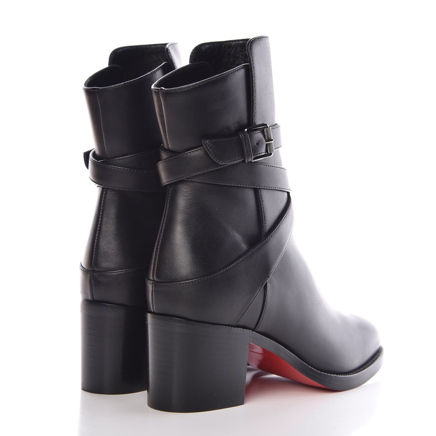 Christian Louboutin Calfskin Karistrap 70 Ankle Boots 34.5 Black 4 of 8