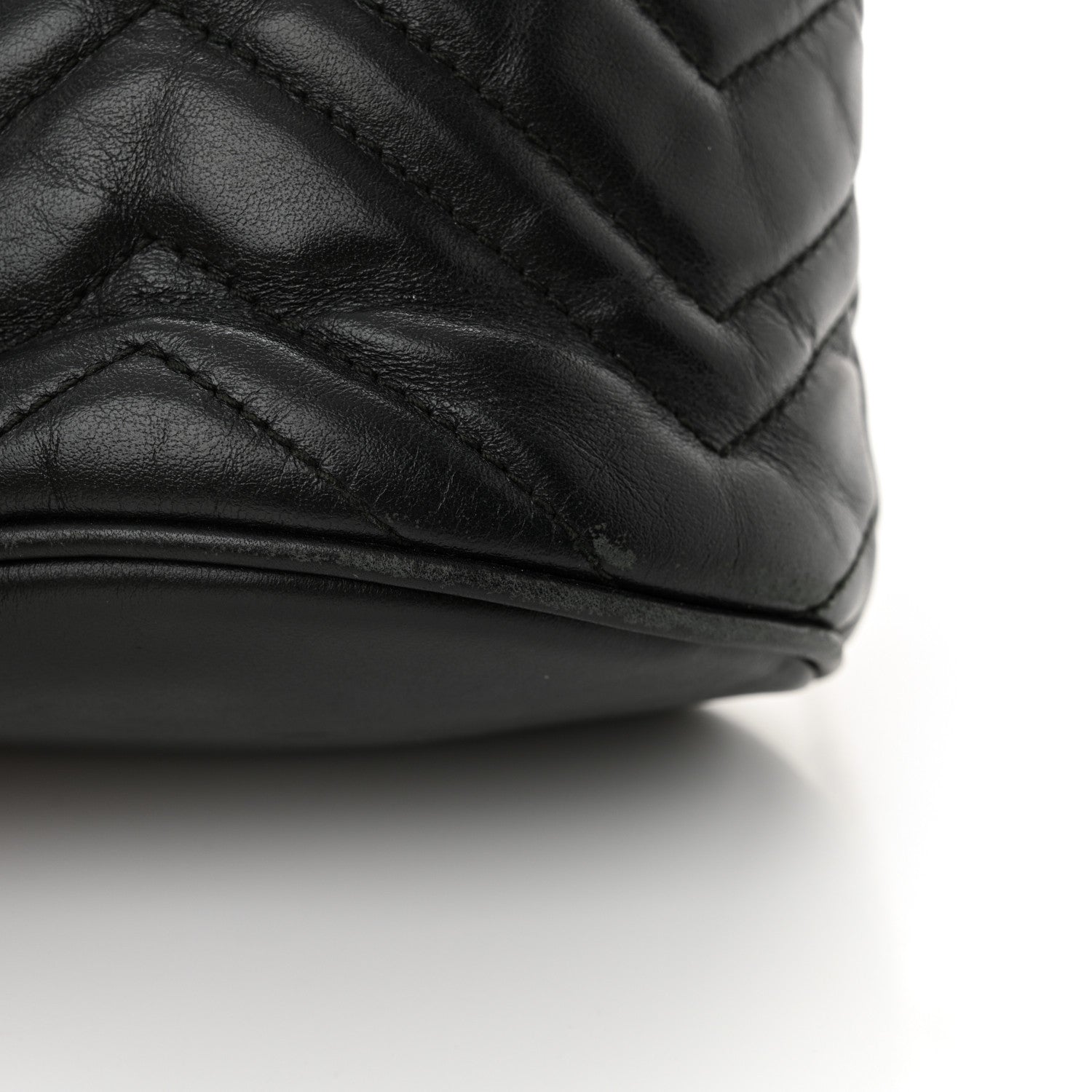 Gucci Calfskin Matelasse Mini GG Marmont 2.0 Bucket Bag Black 12 of 13