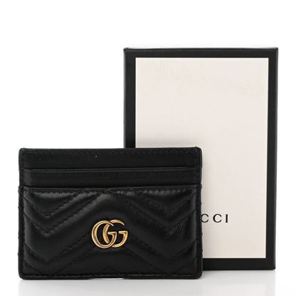 Gucci Calfskin Matelasse GG Marmont Card Holder Black 11 of 11