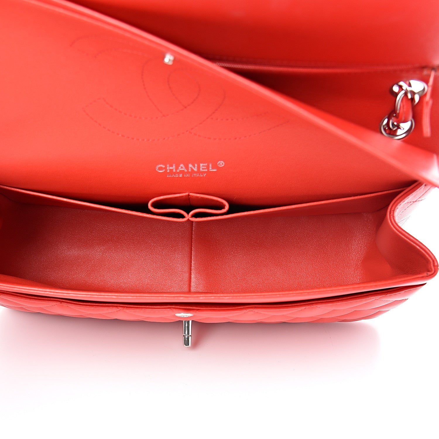 Chanel Lambskin Quilted Jumbo Double Flap Red 4 of 15