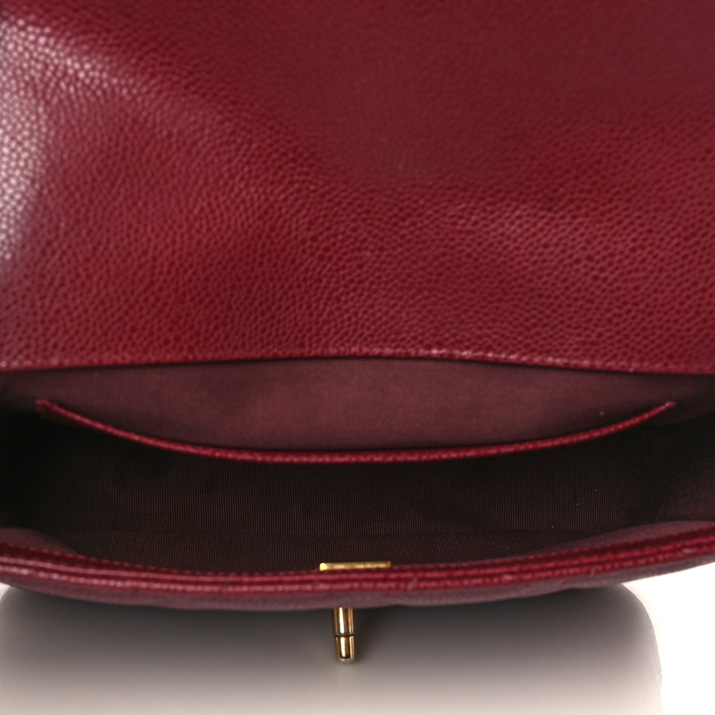 Caviar Quilted Small Messenger Flap Burgundy