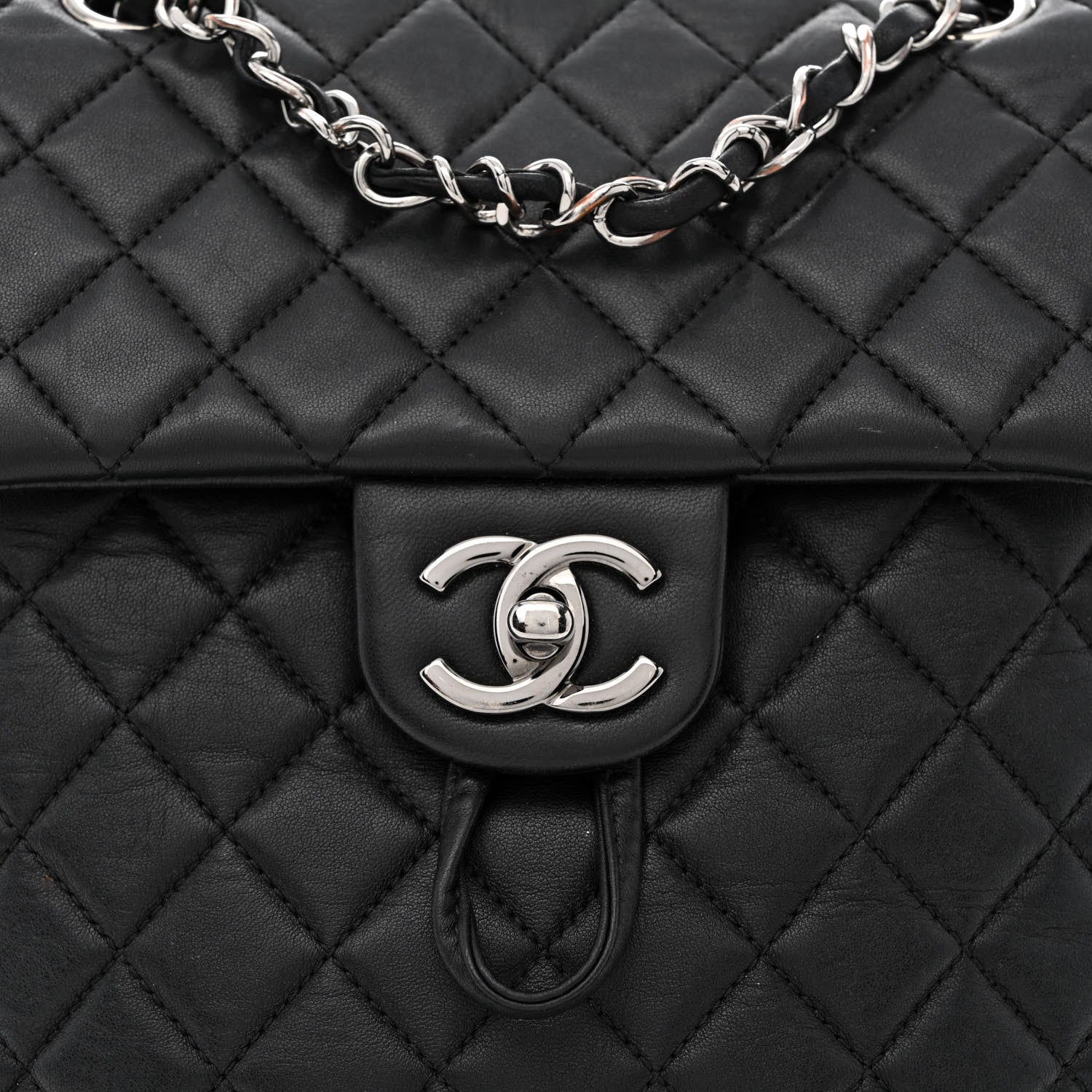 Chanel Lambskin Quilted Small Urban Spirit Backpack Black 9 of 14
